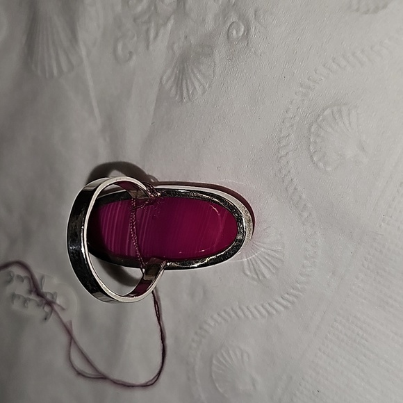 New Banded Agate Sterling Silver Ring - Picture 6 of 7